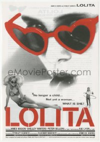 1f2242 LOLITA Japanese 7x10 R1990s Kubrick classic, Sue Lyon with heart sunglasses & lollipop, rare!