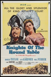 1f1072 KNIGHTS OF THE ROUND TABLE 1sh R1962 Robert Taylor as Lancelot, sexy Ava Gardner as Guinevere!