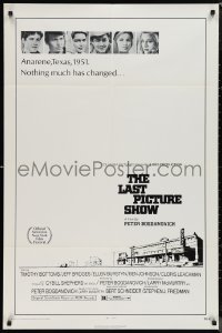 1f1076 LAST PICTURE SHOW 1sh 1971 Peter Bogdanovich, Jeff Bridges & Cybill Shepherd!