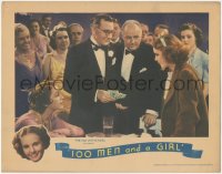 1f0547 100 MEN & A GIRL LC 1937 Alice Brady watches man in tuxedo give cash to Deanna Durbin!