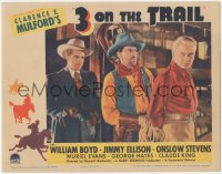 1f0549 3 ON THE TRAIL LC 1936 William Boyd as Hopalong Cassidy is captured & tied up by bad guys!