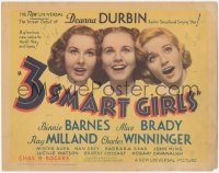 1f0461 3 SMART GIRLS TC 1936 radio's sensational star Deanna Durbin, Binnie Barnes, Alice Brady!