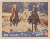 1f0602 FORBIDDEN TRAILS LC 1941 Rough Riders Buck Jones, Tim McCoy & Raymond Hatton on their horses!