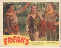 1f0452 FREAKS LC R1949 Tod Browning classic, Matt McHugh, Edward Brophy & man/woman Josephine Joseph!