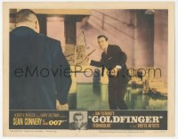 1f0611 GOLDFINGER LC #4 1964 Sean Connery as James Bond 007 attacking Harold Sakata as Oddjob!