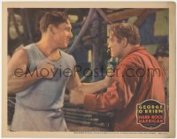 1f0624 HARD ROCK HARRIGAN LC 1935 c/u of tough guy George O'Brien about to punch Fred Kohler, rare!