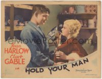 1f0628 HOLD YOUR MAN LC 1933 sexy Jean Harlow holding flat iron by young Clark Gable, ultra rare!