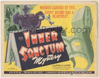 1f0498 INNER SANCTUM TC 1948 Mystery, murder clouded by evil, every second has a heartbeat!