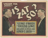 1f0501 IS ZAT SO TC 1927 boxer George O'Brien eating banana by manager Edmund Lowe, ultra rare!