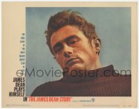 1f0640 JAMES DEAN STORY LC #4 1957 best close up of the most talked about star of our time!