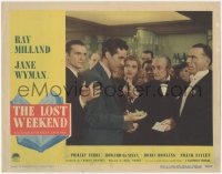 1f0460 LOST WEEKEND LC #1 1945 alcoholic Ray Milland at swanky party, directed by Billy Wilder!