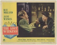 1f0454 LOST WEEKEND LC #3 1945 alcoholic Ray Milland with bartender Howard da Silva, Billy Wilder