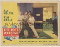 1f0459 LOST WEEKEND LC #7 1945 alcoholic Ray Milland sees man restrained in hospital, Billy Wilder!