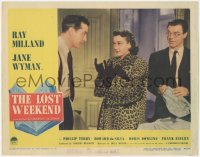 1f0456 LOST WEEKEND LC #8 1945 Jane Wyman in leopardskin between alcoholic Ray Milland & Terry!