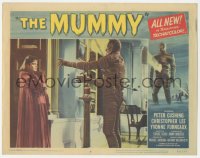 1f0657 MUMMY LC #6 1959 c/u of Christopher Lee as the monster threatening Yvonne Furneaux!