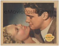 1f0659 MY LUCKY STAR LC 1938 best romantic close up of Sonja Henie & Richard Greene, rare!