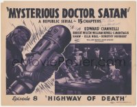 1f0660 MYSTERIOUS DOCTOR SATAN signed chapter 8 LC 1940 by Jack Mulhall, cool art, Highway of Death!