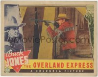 1f0673 OVERLAND EXPRESS LC 1938 great close up of cowboy Buck Jones aiming his rifle!