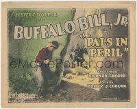 1f0513 PALS IN PERIL TC 1927 bad guy waits to get the drop on Jay Wilsey as Buffalo Bill Jr., rare!