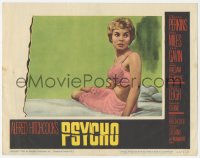 1f0682 PSYCHO LC #7 1960 great close up of sexy half-dressed Janet Leigh in bra and slip, Hitchcock