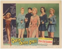 1f0684 QUEEN OF OUTER SPACE LC #8 1958 sexy Zsa Zsa Gabor with 4 female aliens pointing ray guns!