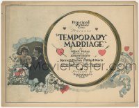 1f0535 TEMPORARY MARRIAGE TC 1923 Kenneth Harlan & Mildred Davis with great wedding ring art, rare!