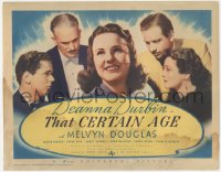 1f0537 THAT CERTAIN AGE TC 1938 Deanna Durbin, Melvyn Douglas, Jackie Cooper, Rich, Halliday, rare!