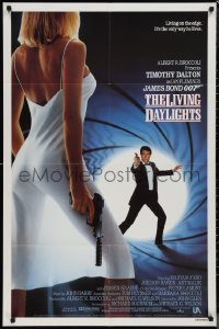 1f1085 LIVING DAYLIGHTS int'l 1sh 1987 Timothy Dalton as the most dangerous James Bond ever!