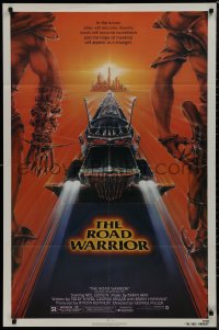 1f1091 MAD MAX 2: THE ROAD WARRIOR 1sh 1982 Mel Gibson in the title role, great art by Commander!