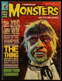 1f2034 FAMOUS MONSTERS OF FILMLAND #62 magazine February 1970 Gogos art of Dr. Jekyll & Mr. Hyde!