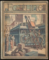 1f1978 FORTUNE magazine August 1933 great cover art by Ernest Hamlin Baker, Duke Ellington & more!