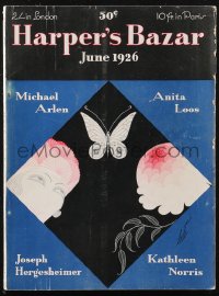 1f1981 HARPER'S BAZAAR magazine June 1926 great cover art titled Hesitation by Erte!