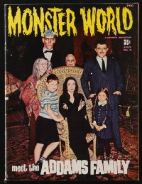 1f2018 MONSTER WORLD magazine #9 July 1966 great cover portrait of The Addams Family!