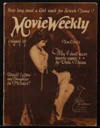 1f1988 MOVIE WEEKLY magazine August 18, 1923 Helen Henderson cover by Alfred Cheney Johnston!