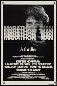 1f1098 MARATHON MAN 1sh 1976 cool image of Dustin Hoffman, John Schlesinger classic thriller!