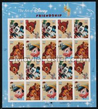 1f0216 ART OF DISNEY FRIENDSHIP stamp sheet 2003 Mickey, Goofy, Donald, Bambi, Pinocchio, Lion King