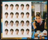 1f0217 AUDREY HEPBURN Legends of Hollywood stamp sheet 2002 contains 20 postage stamps!