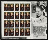 1f0218 BETTE DAVIS Legends of Hollywood stamp sheet 2007 contains 20 unused postage stamps!