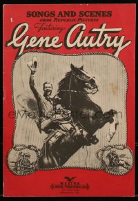 1f0408 GENE AUTRY song folio 1942 his songs + illustrations & action photographs!