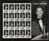 1f0228 GREGORY PECK Legends of Hollywood stamp sheet 2010 contains 20 unused postage stamps!