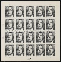 1f0229 GRETA GARBO stamp sheet 2004 contains 20 unused postage stamps with her portrait!