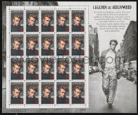 1f0233 JAMES DEAN Legends of Hollywood stamp sheet 1996 contains 20 unused postage stamps!