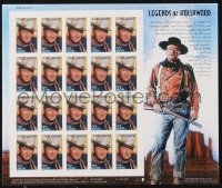 1f0234 JOHN WAYNE Legends of Hollywood stamp sheet 2004 contains 20 unused postage stamps!