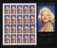 1f0238 MARILYN MONROE Legends of Hollywood stamp sheet 1995 contains 20 unused postage stamps!