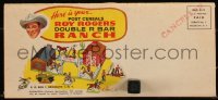 1f0386 ROY ROGERS 5x9 cereal promo 1955 Double Bar Ranch from Post Cereals, unfolds to 9x19!