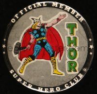 1f0405 THOR pin-back button 1966 Marvel Comics, official membership to the Super Hero Club!