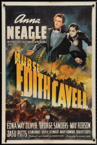 1f1122 NURSE EDITH CAVELL 1sh 1939 Herbert Wilcox, great art of Anna Neagle in the title role!