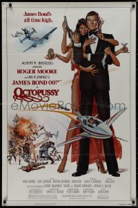 1f1123 OCTOPUSSY 1sh 1983 Goozee art of sexy Maud Adams & Roger Moore as James Bond 007!