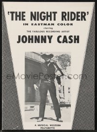 1f1889 NIGHT RIDER pressbook 1962 starring the fabulous recording artist Johnny Cash, ultra rare!