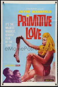 1f1138 PRIMITIVE LOVE 1sh 1966 sexiest Jayne Mansfield stripping in front of shocked bellhops!